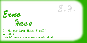 erno hass business card